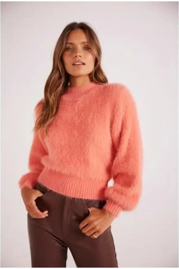 Luma Fluffy Sweater - Cantaloupe
