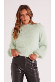 Luma Fluffy Sweater - Mint