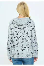 Musical Print Hoodie