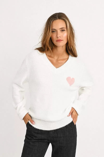 Sweetheart V Neck Sweater