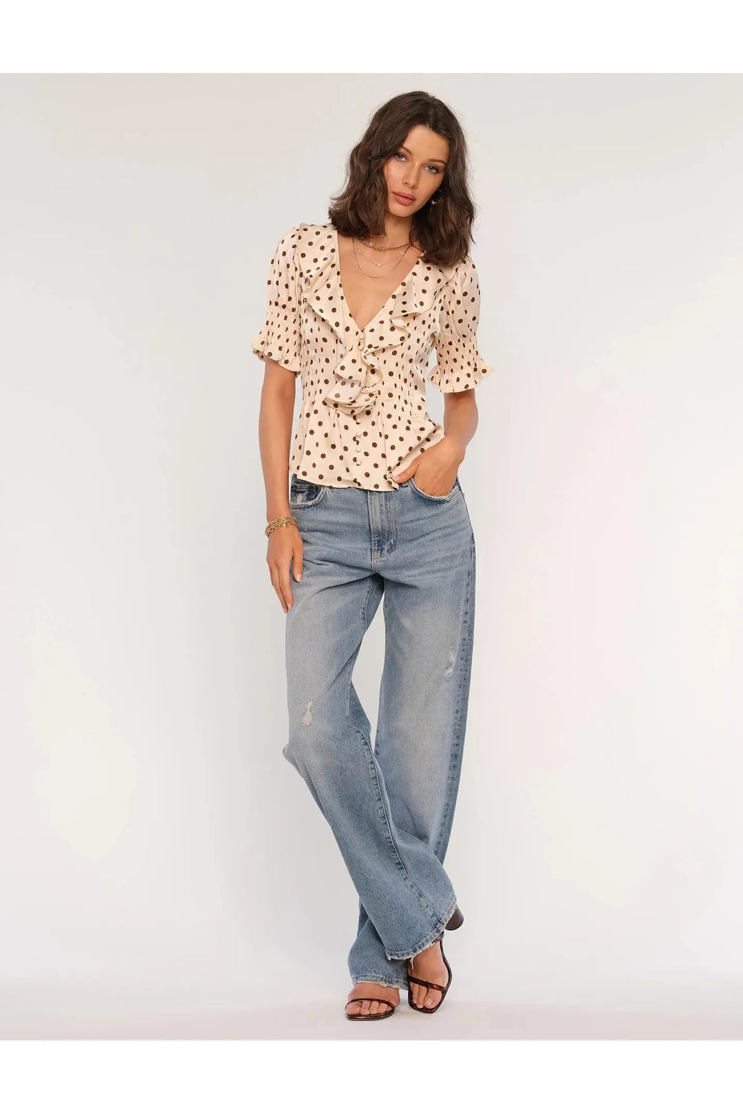 Eugenia Polka Dot Top