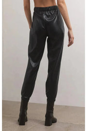Lenora Faux Leather Jogger