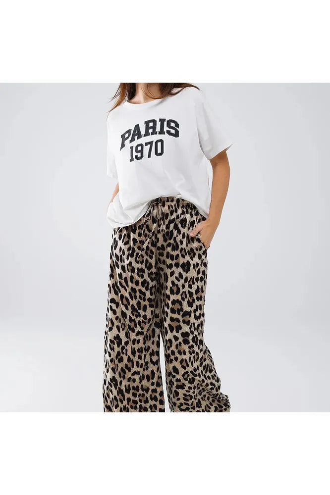 Leopard Drawstring Pant