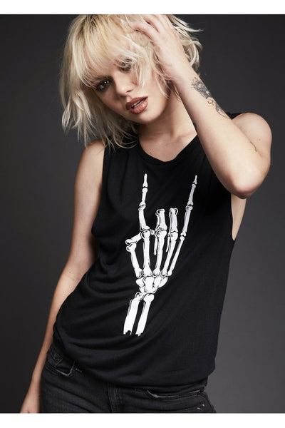 Skeleton Hand Skull Tank