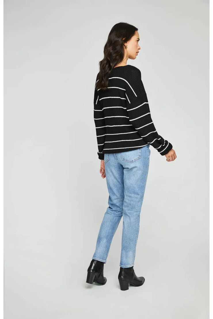 Tucker Sweater - Black Stripe