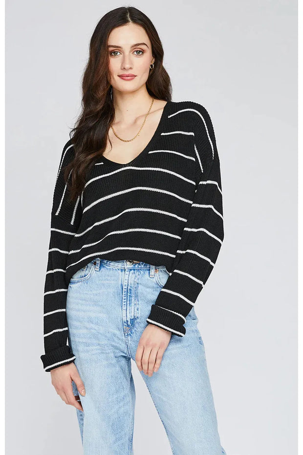 Tucker Sweater - Black Stripe