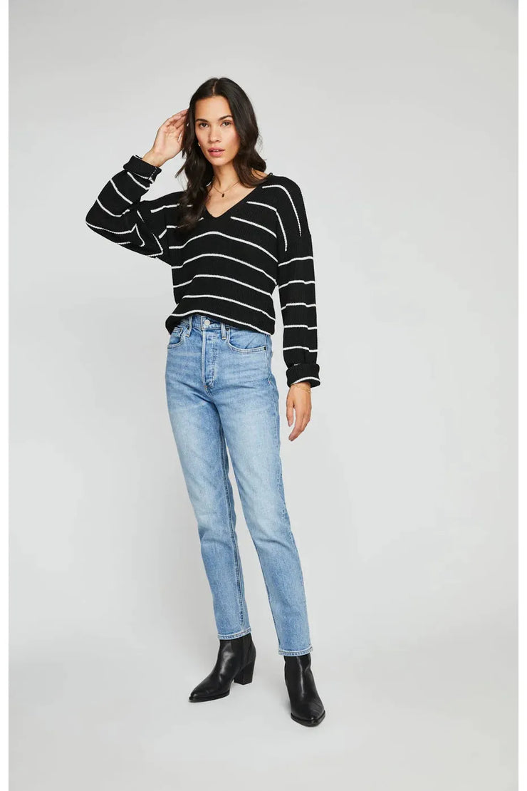 Tucker Sweater - Black Stripe