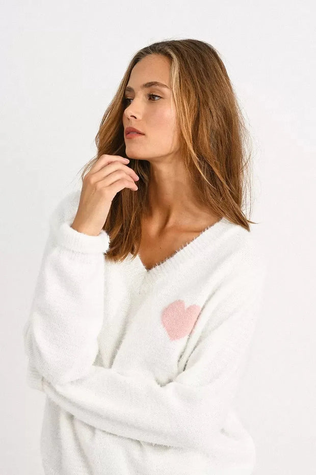 Sweetheart V Neck Sweater